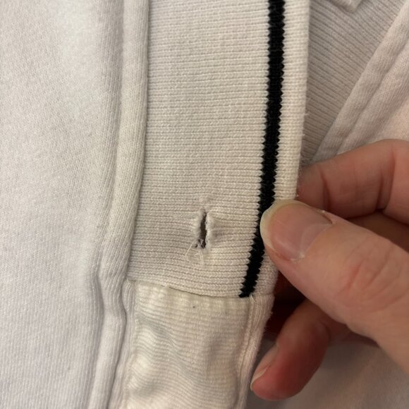 Vintage Generra White Cotton Cardigan Button Front Preppy Large - Picture 11 of 16